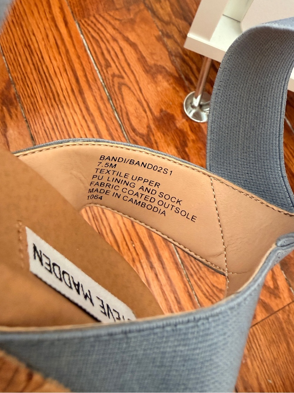 Steve Madden Bandi Blue Cork Platform Wedge Sandals Size 7.5 - Picture 6 of 6